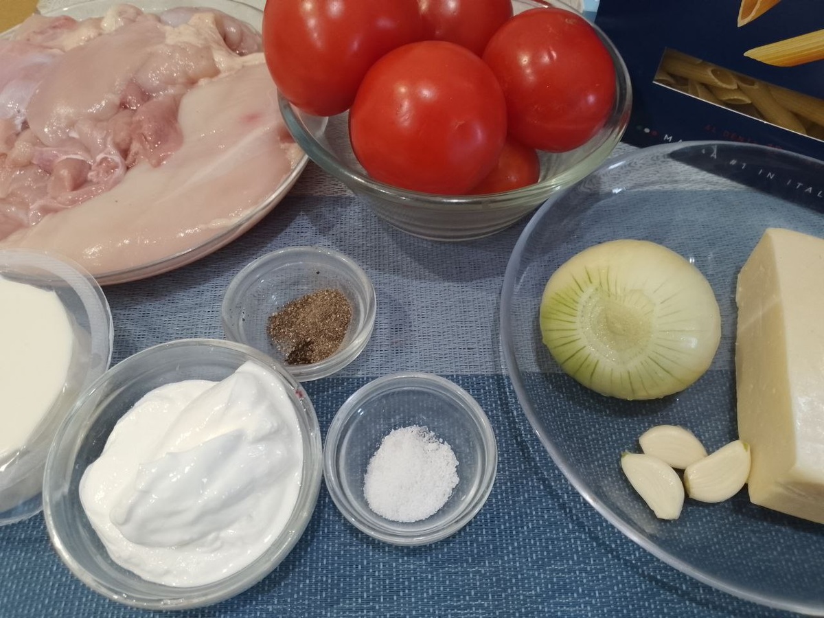 Ингредиенты для приготовления макаронной запеканки