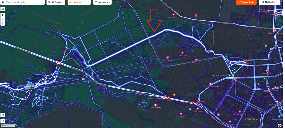 То, о чем я на тепловой карте спортивных активностей