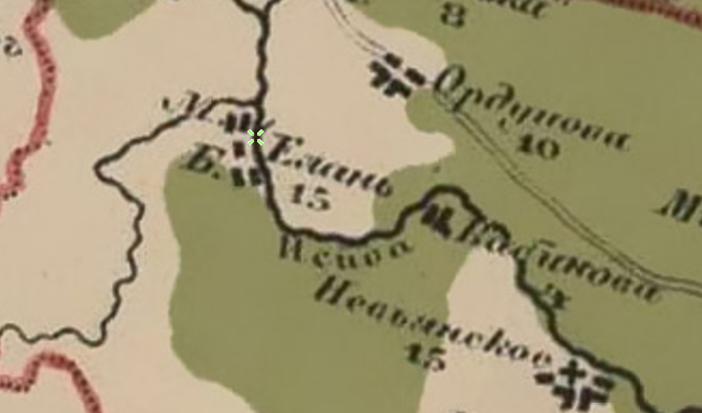 Фрагмент карты Стрельбицкого.