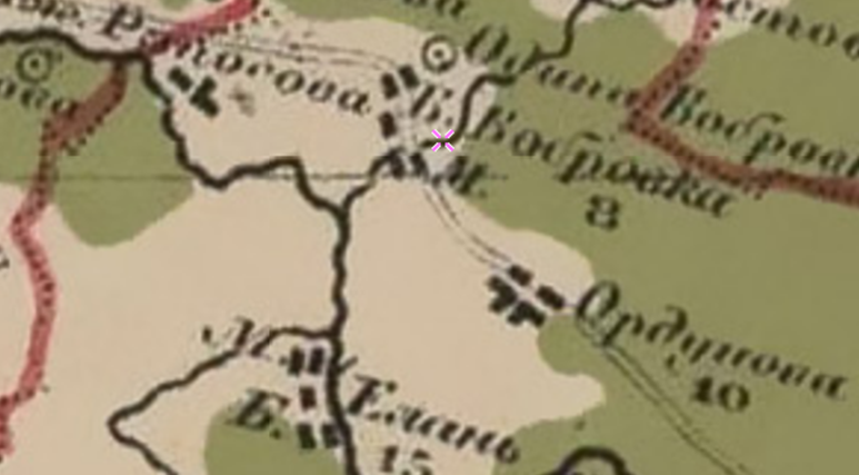 Фрагмент карты Стрельбицкого.