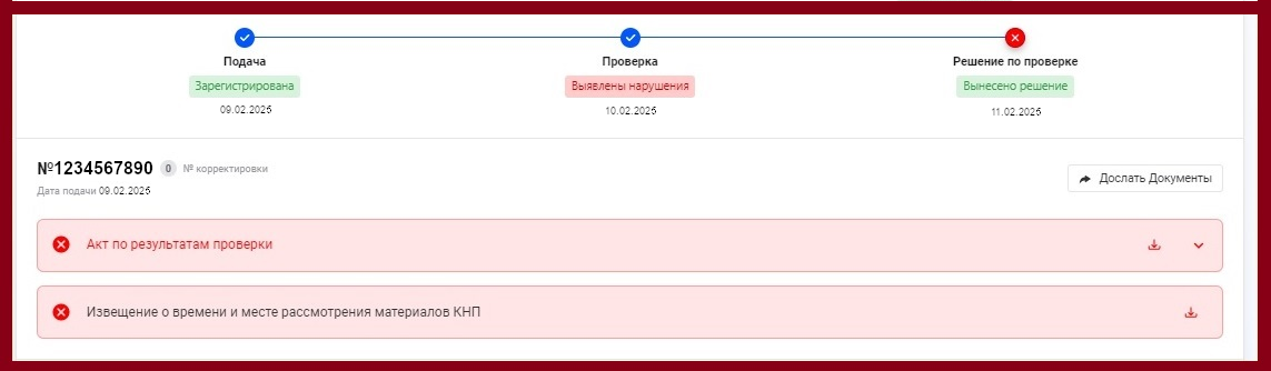 Проверка Выявлены нарушения