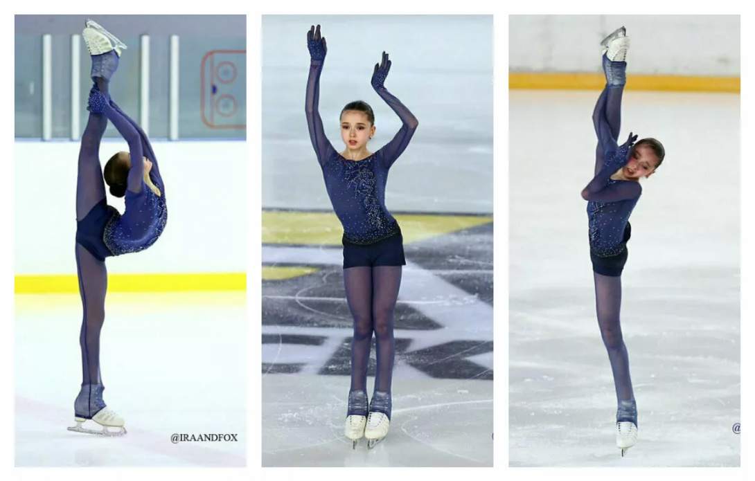 Триптих "Девочка на шаре" Камила Валиева. Фото из открытых источников