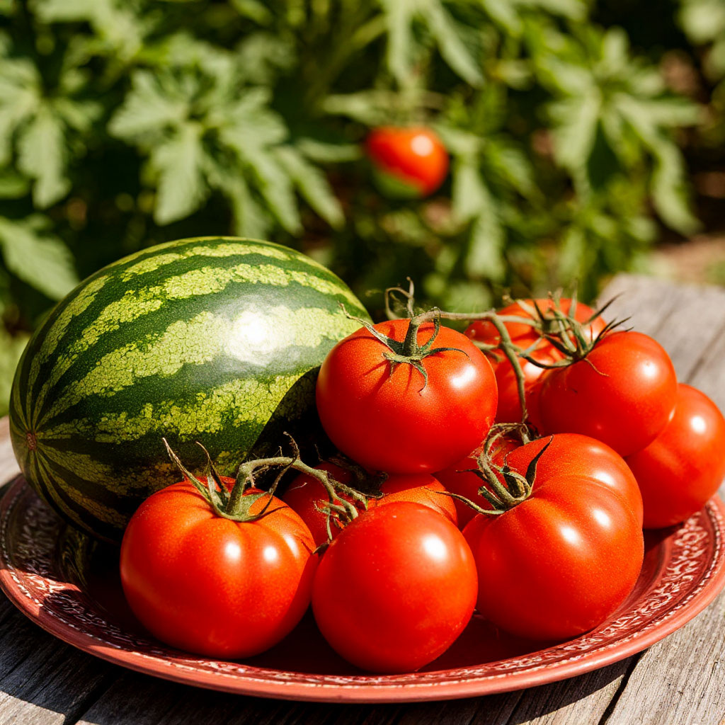 Помидоры с арбузами .