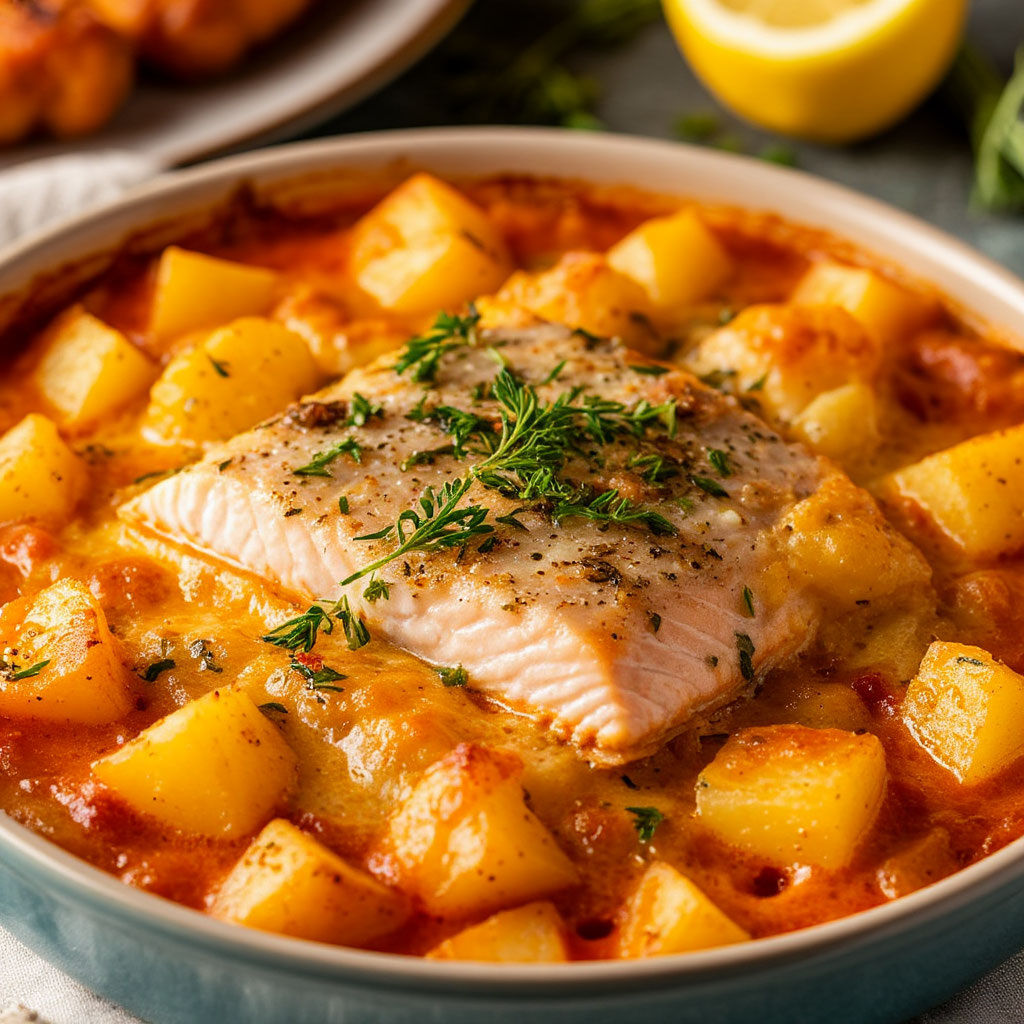 Вкусная запеканка с картофелем и рыбкой