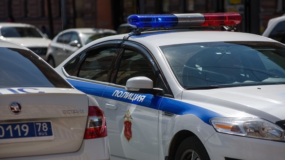    Автомобили полиции на парковке в Петербурге. Автор фото: Сергей Ермохин / "Деловой Петербург"