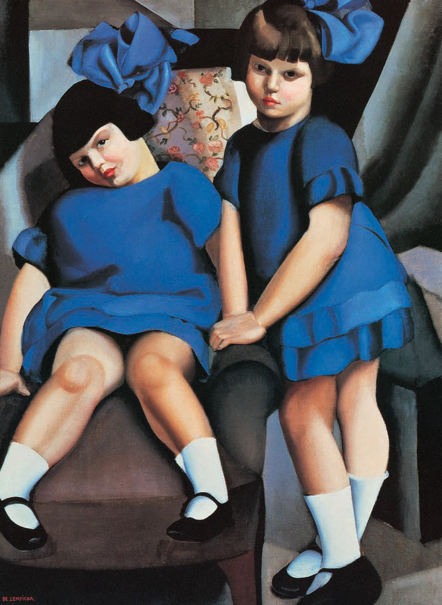 Тамара де Лемпицка «Две маленькие девочки с лентами», 1925 г.