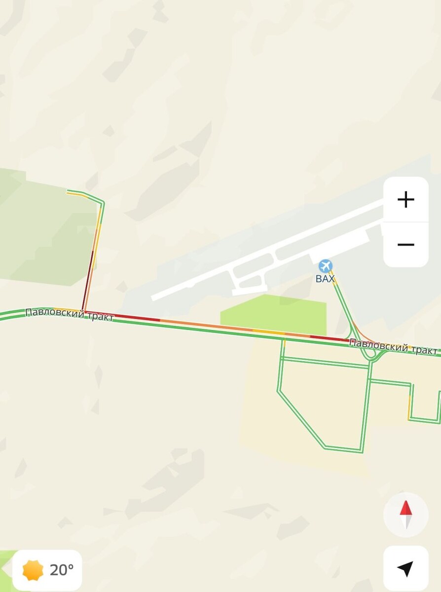    Пробки на Павловском тракте. Источник: "2Гис"