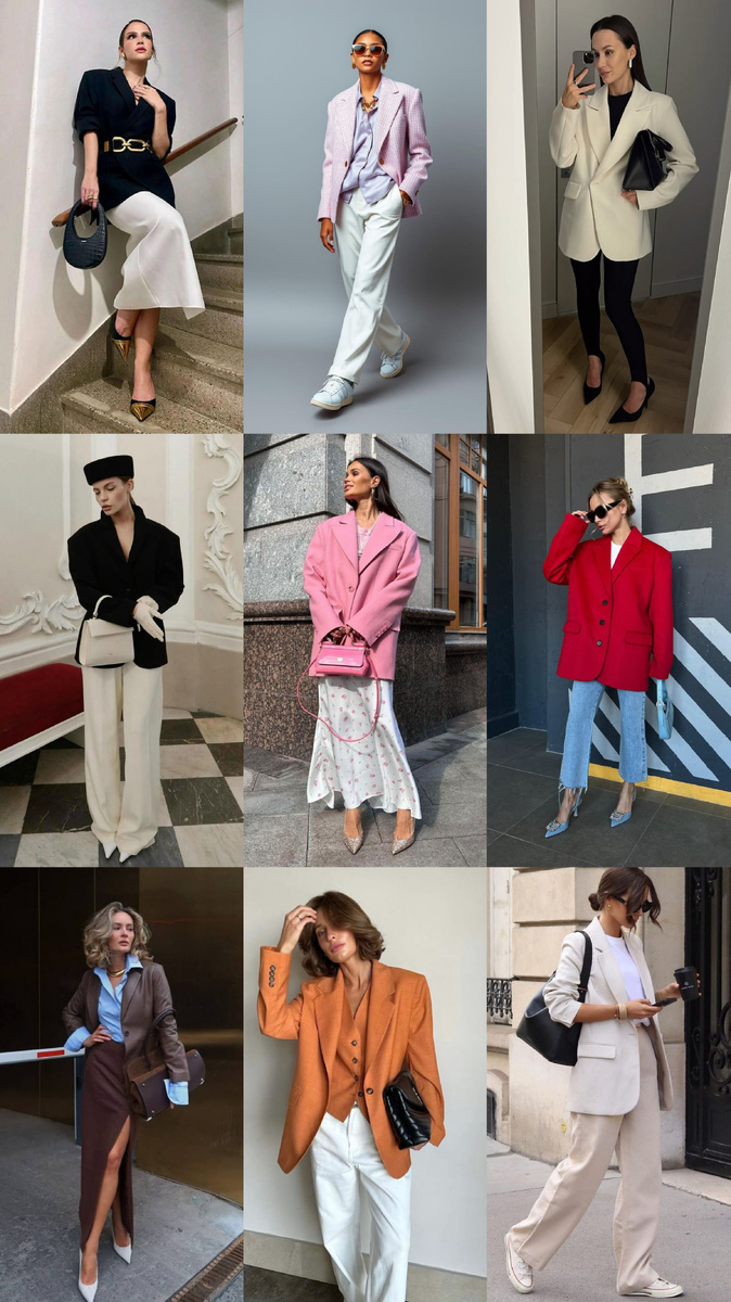 Разнообразие образов с жакетами. 