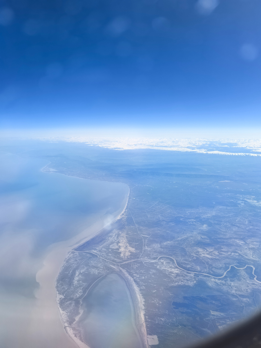 Устье реки Сулак, Махачкала на заднем плане