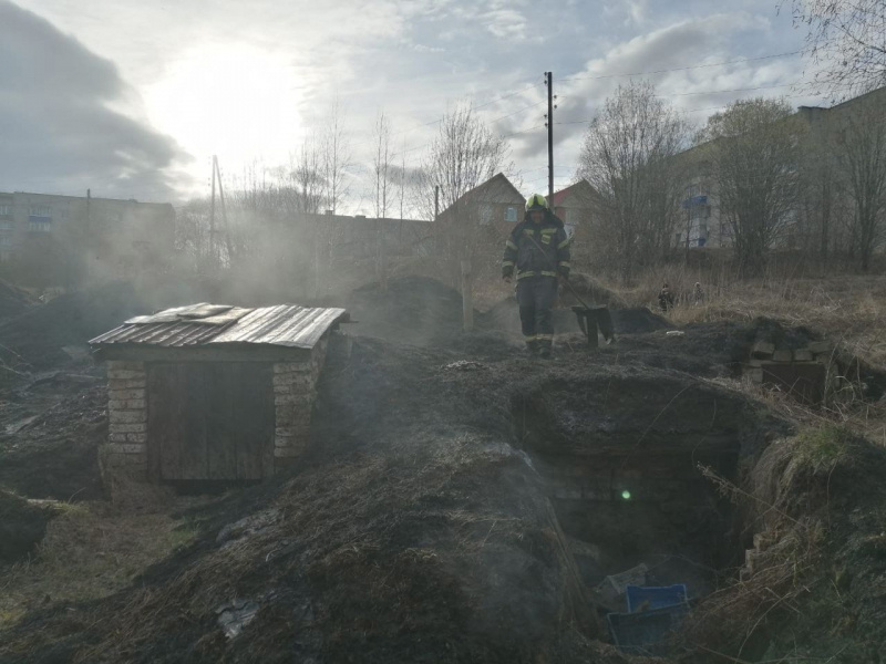    Огонь выжег 200 квадратных метров травы в ПудожеГосударственный комитет Карелии по ОЖ и БН