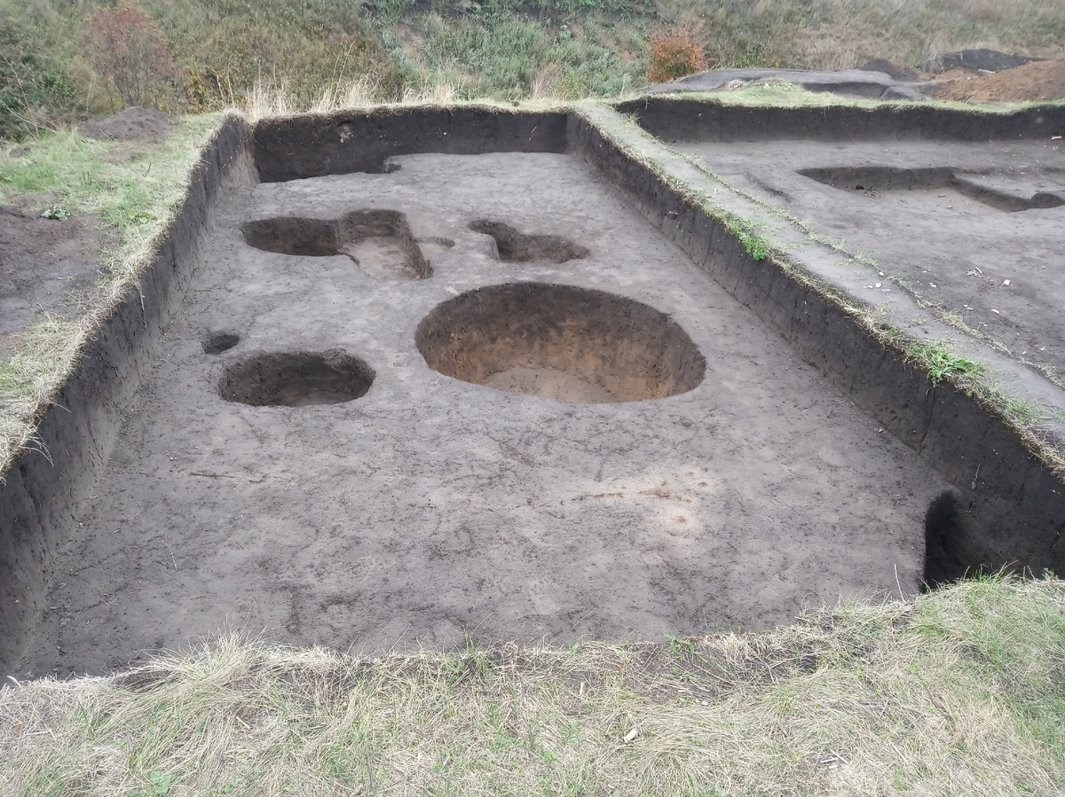 Следы археологических раскопок на городище Старой Рязани