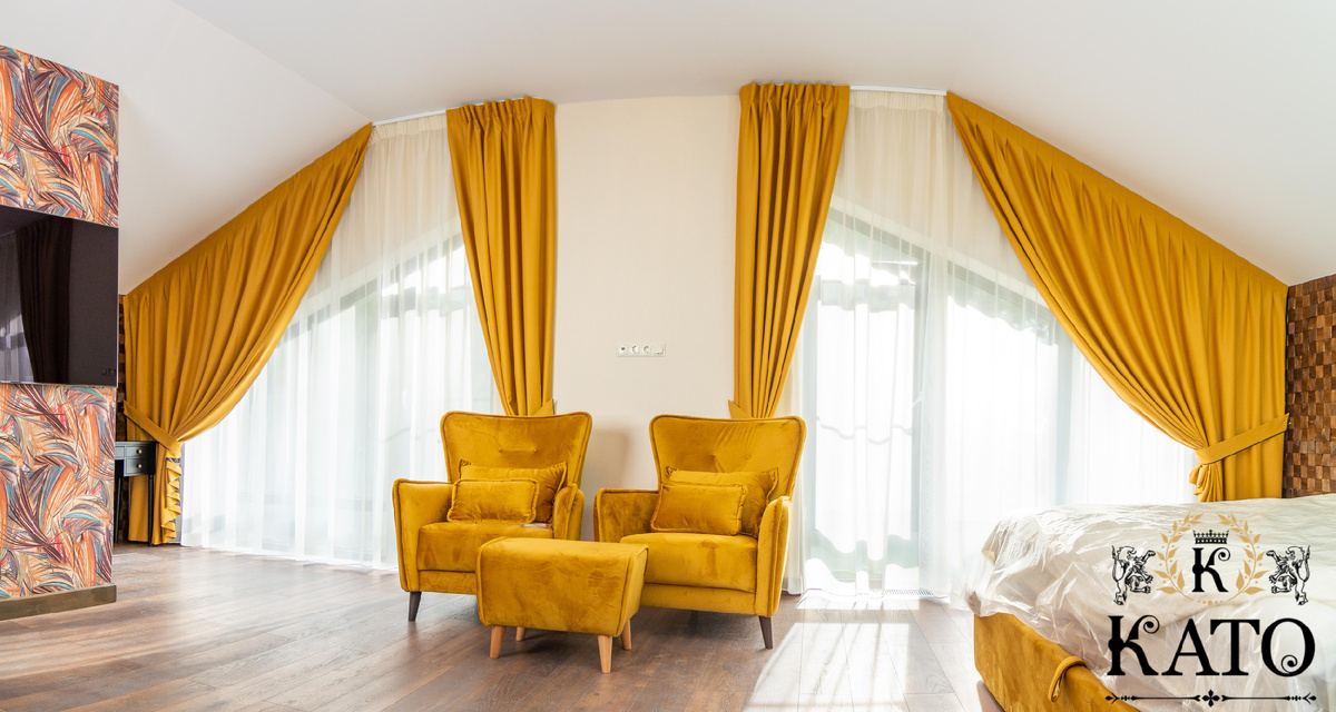 Виды штор для сложных окон.