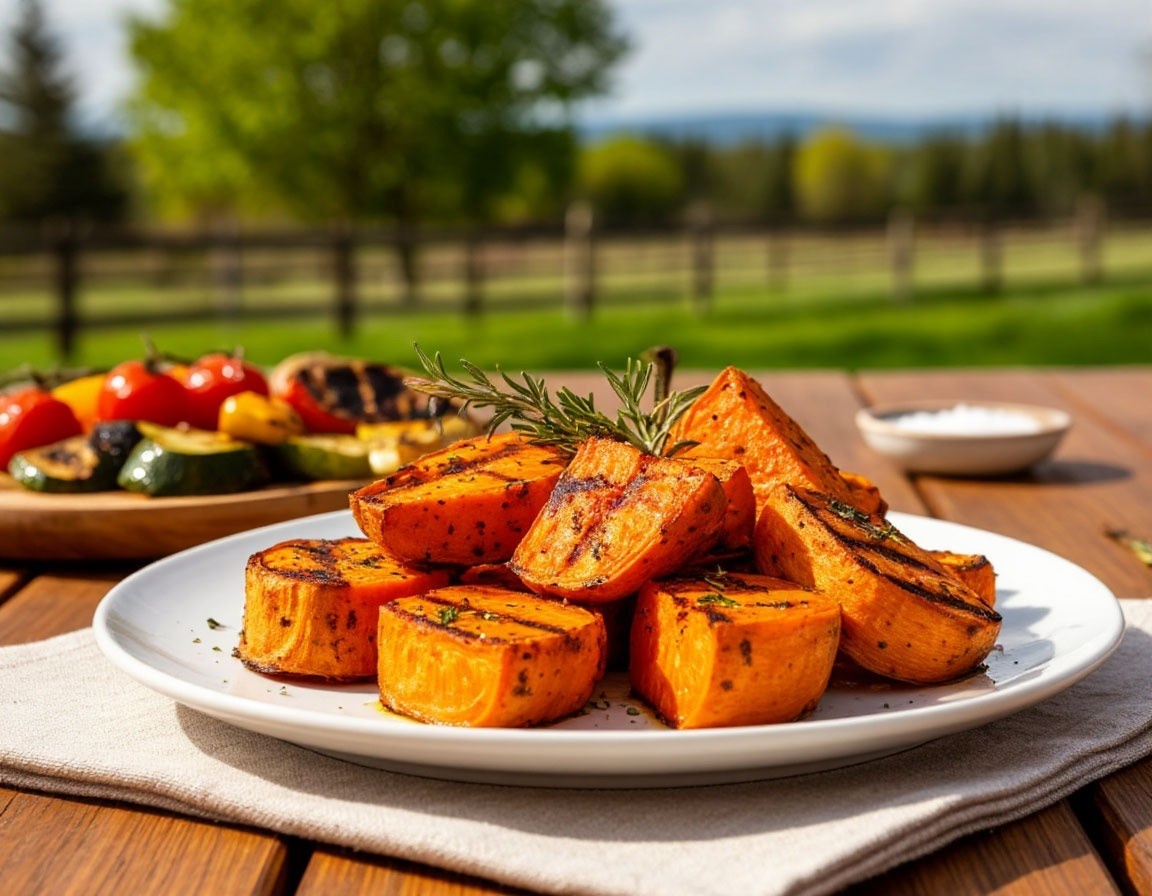 Жаренный на углях батат