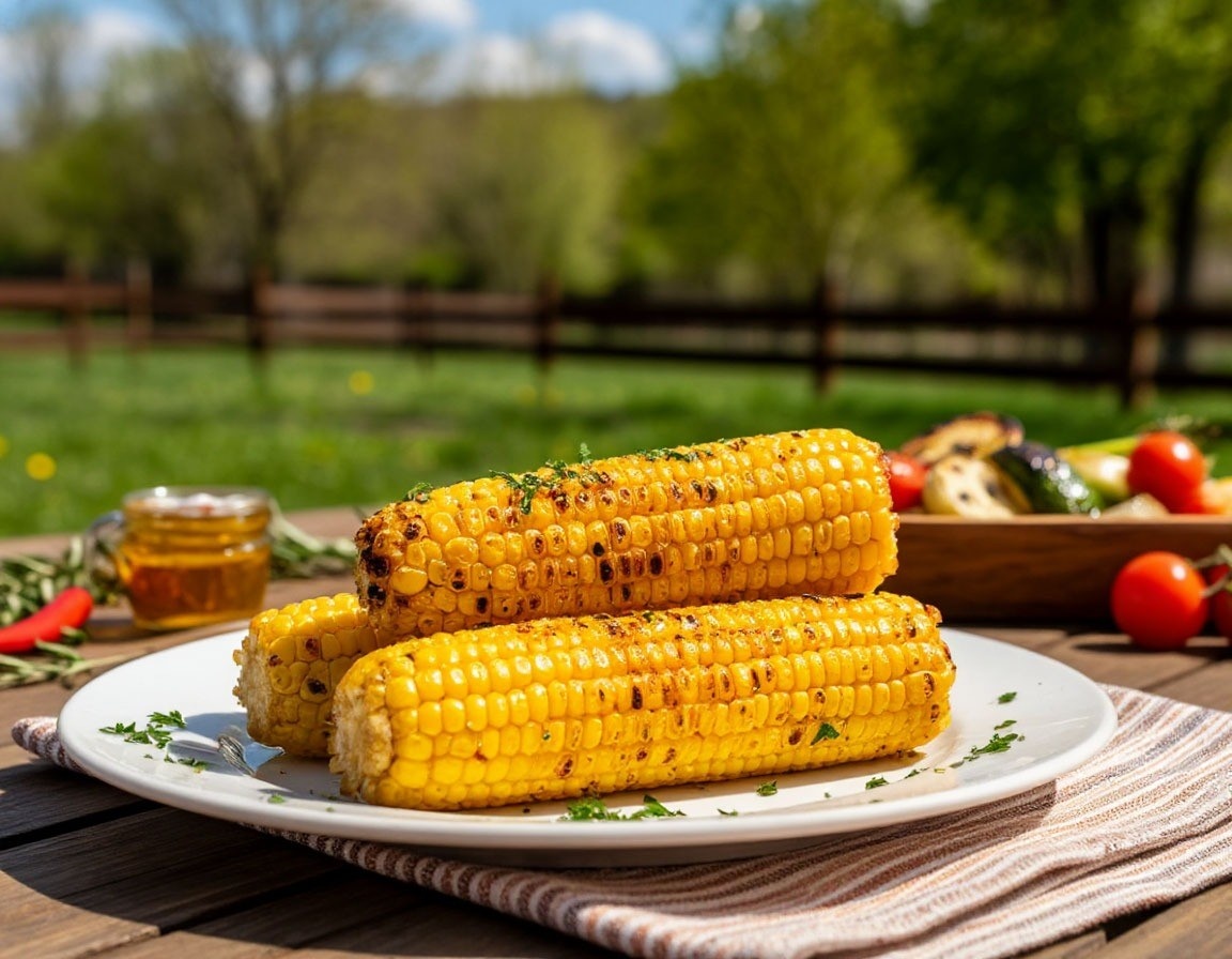 Кукуруза зажаренная на углях
