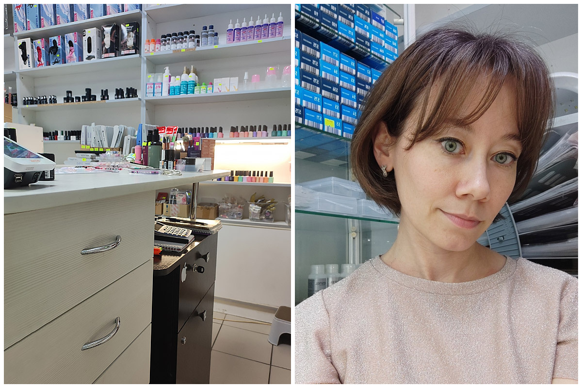 В отделе товаров для ногтей: пока жду покупателей можно и фоточки поделать)