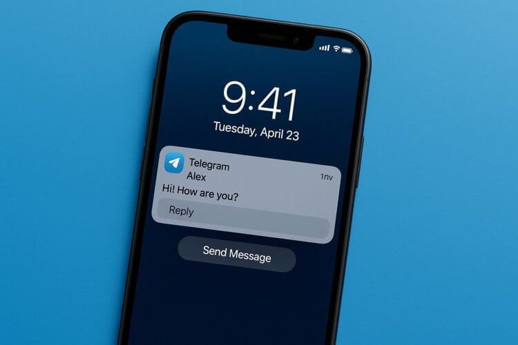 Как отправлять сообщения в Telegram с экрана блокировки iPhone