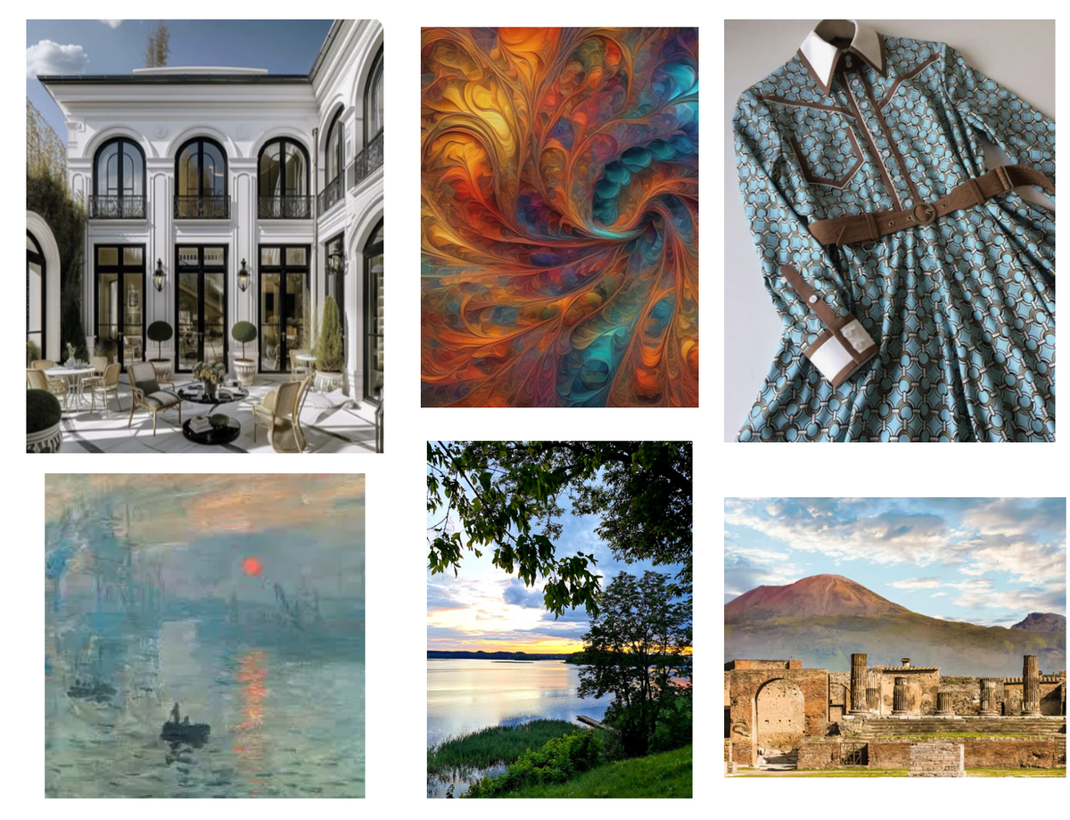 Из этих изображений можно создать бесконечное кол-во цветовых палитр и историй, чтобы зацепить Заказчика.