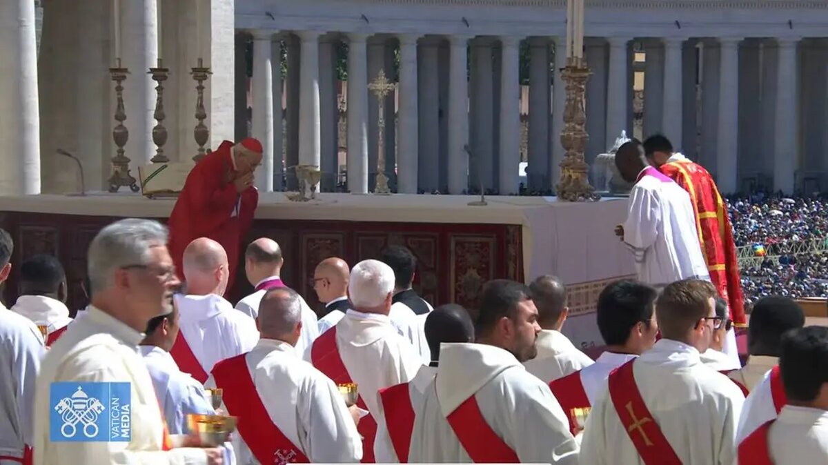    Фото: скриншот трансляции СМИ Ватикана
