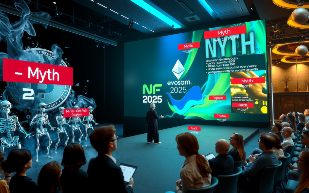    Криптомифы-2025-разоблачение-блокчейн-NFT-play-to-earn EVOSIM