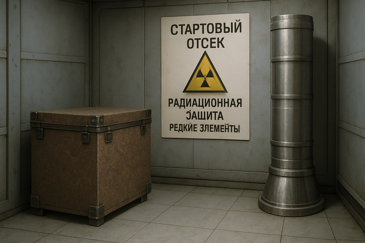 Отсек подготовки к старту: радиационная защита и хранение редких элементов для советских космических миссий.