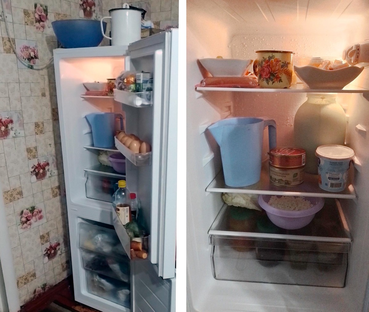 Холодильник пенсионеров из Омской области. Источник: Валентина Иванова личный архив | АиФ omsk.aif.ru/society/-k-fruktam-ne-privykli-pensionery-iz-sela-pokazali-svoy-holodilnik