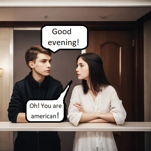     Английский язык используется во многих странах: в США, в Индии, Индонезии, Великобритании, в Австралии и т.д.
   
    И у людей в этих странах разное произношение, разные акценты. У них даже немножко разные слова могут быть для каких-то предметов. Язык у них один, конечно.

   Но вы могли видеть в некоторых фильмах американских или английских такую сцену: вот в фильме появляется человек - просто какой-то новый, незнакомый. И он говорит компании: "Добрый вечер!" Просто "добрый вечер" без всяких других слов! Он одет вполне обычно и выглядит, как другие люди вокруг. Но сразу же кто-то говорит: "А! Это англичанин!" или "О! Вы американец!"

   То есть, просто по одной фразе - совершенно простой и естественной, определяет родину человека по его произношению.