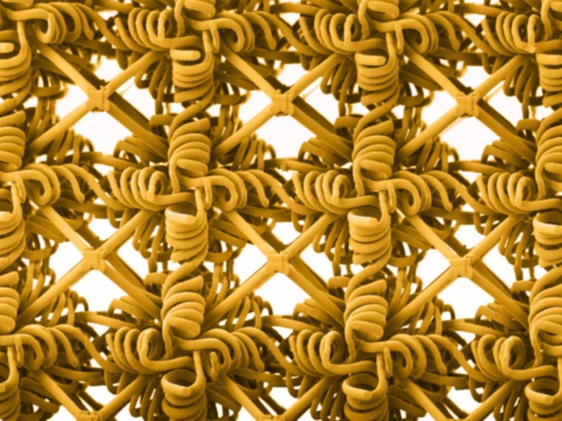    Разработан метаматериал со свойствами эластичности и жёсткости