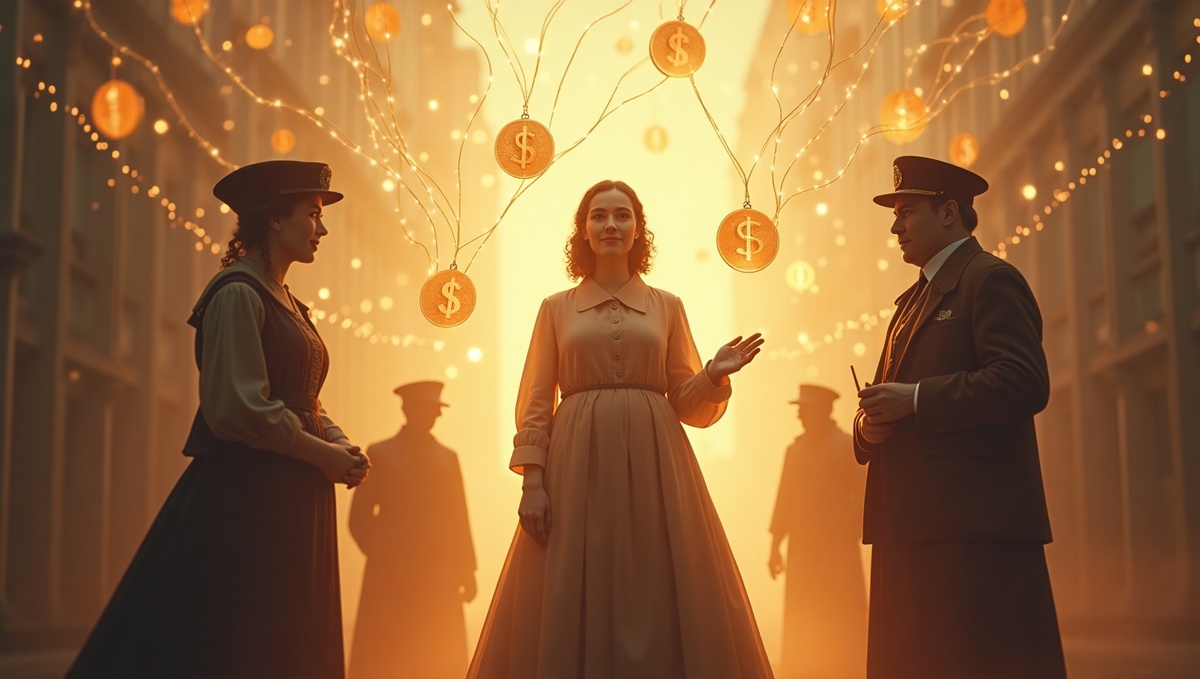 Концептуальное изображение, показывающее символическую взаимосвязь между прошлыми и настоящими жизнями