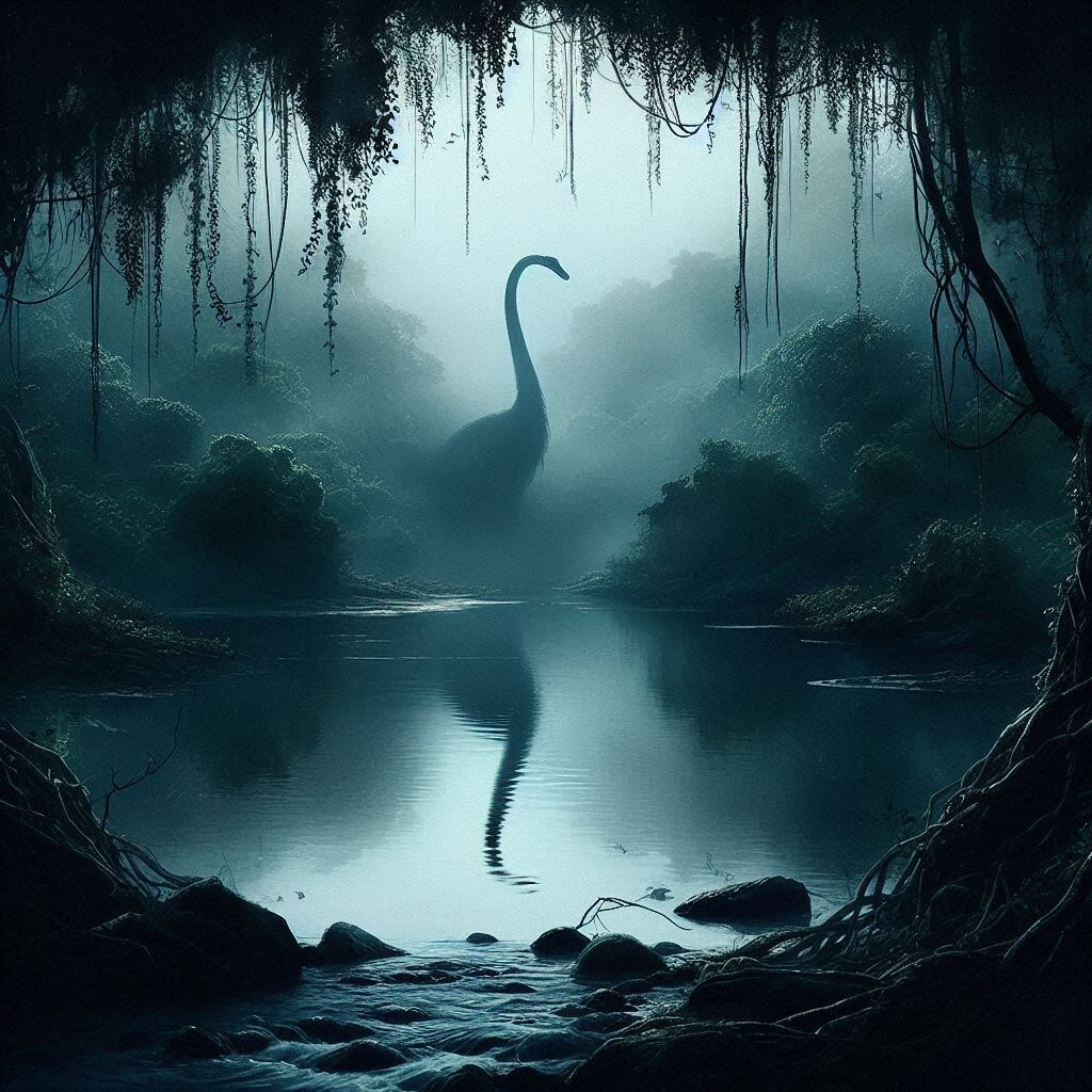 В самом сердце тропических джунглей, где реки извиваются, как спящие змеи, а туманы скрывают старые тайны, живёт история о Мокеле-мбембе