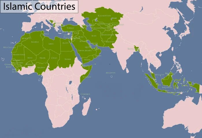 Карта, однако, слегка врёт - в Нигерии мусульманское и христианское население идут ноздря в ноздрю, значит - ни одна из религий не является господствующей