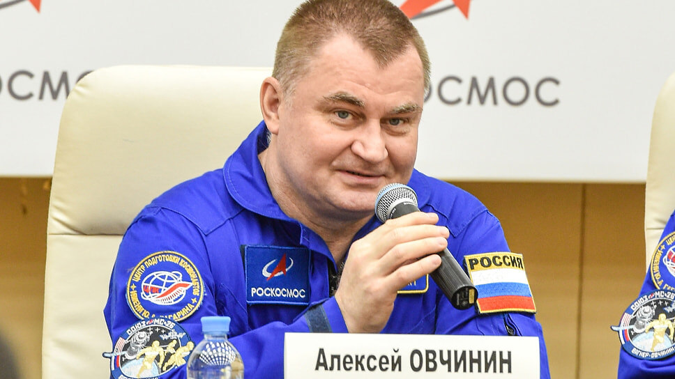 Алексей Овчинин на послеполетной пресс-конференции.📷Фото: Центр подготовки космонавтов имени Ю.А. Гагарина