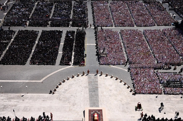 Фотография с похорон папы Франциска