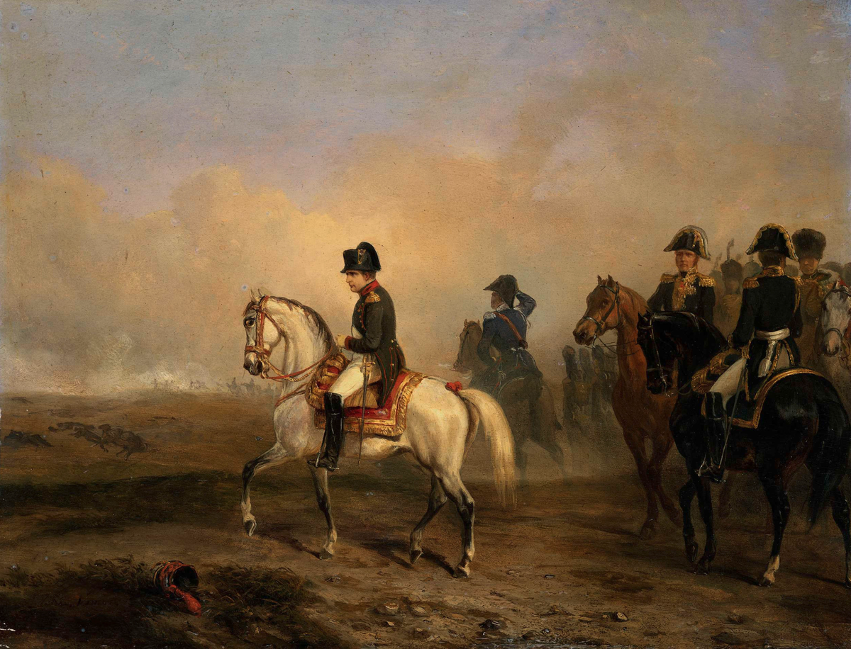 Keizer Napoleon I en zijn staf te paard. Horace Vernet