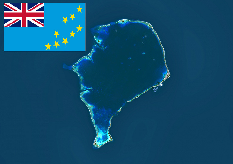 Фото Тувалу, снимок со спутника.