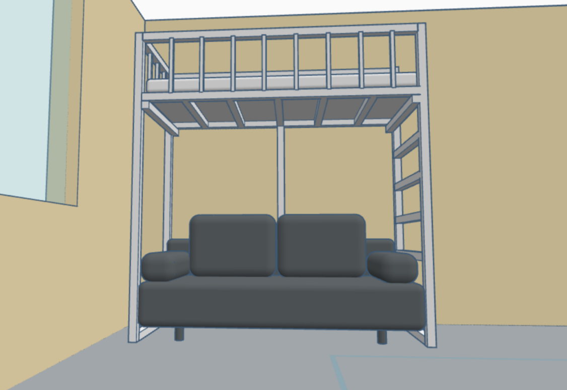 Раскладной диван и кровать-чердак