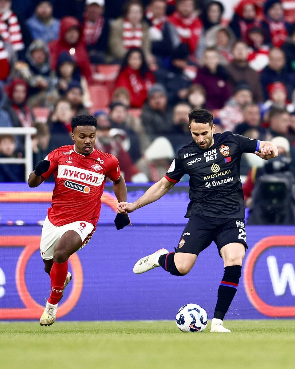 ЦСКА и "Спартак" выдали крутой матч. Фото: пресс-служба ПФК ЦСКА (Москва)