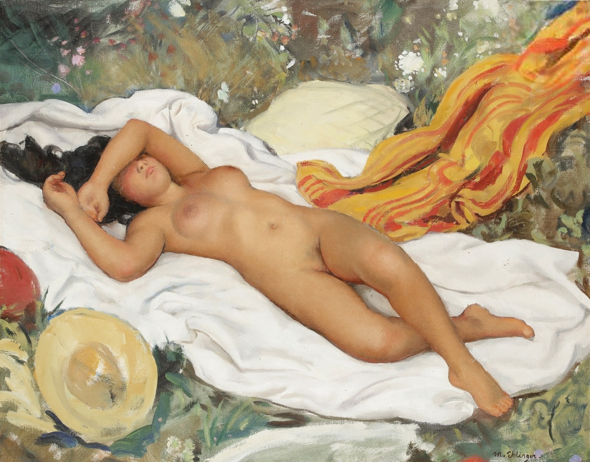 КАРТИНА ХУДОЖНИКА МОРИСА ЭЛИНЖЕ / Maurice Elhinger / 1896 -1981 / Франция