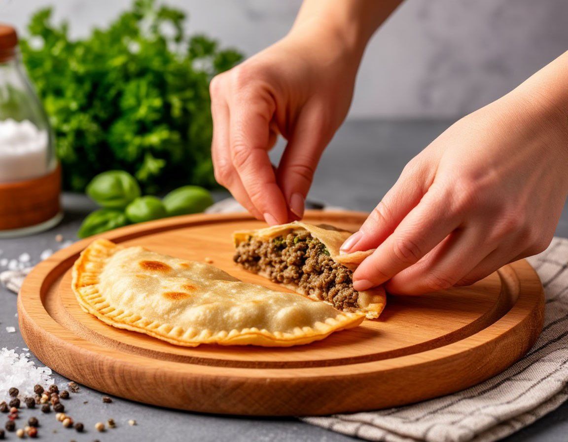 Чебуреки с мясом и луком