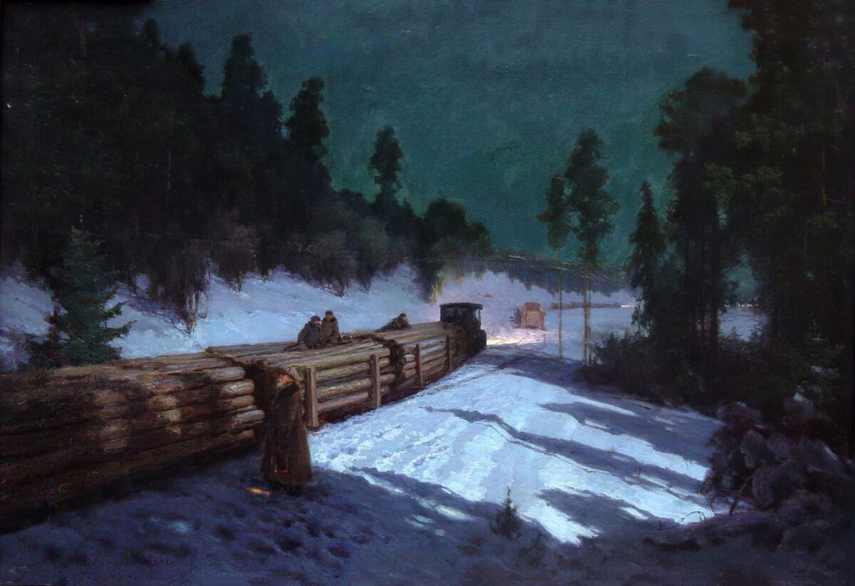 Кондрат Максимов. «Лес новостройкам». 1949