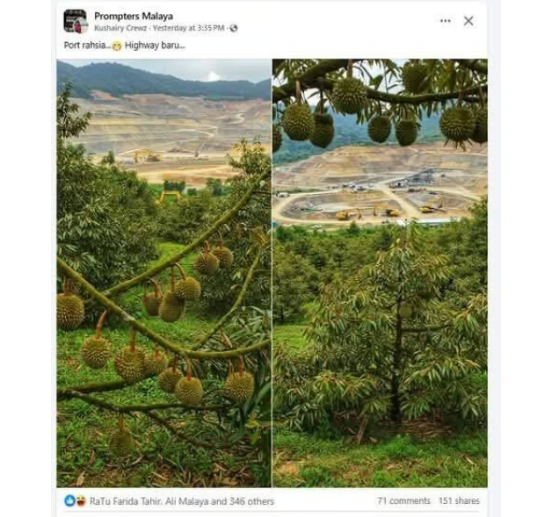 Вот первое поддельное фото, развели малазийцев, как детей