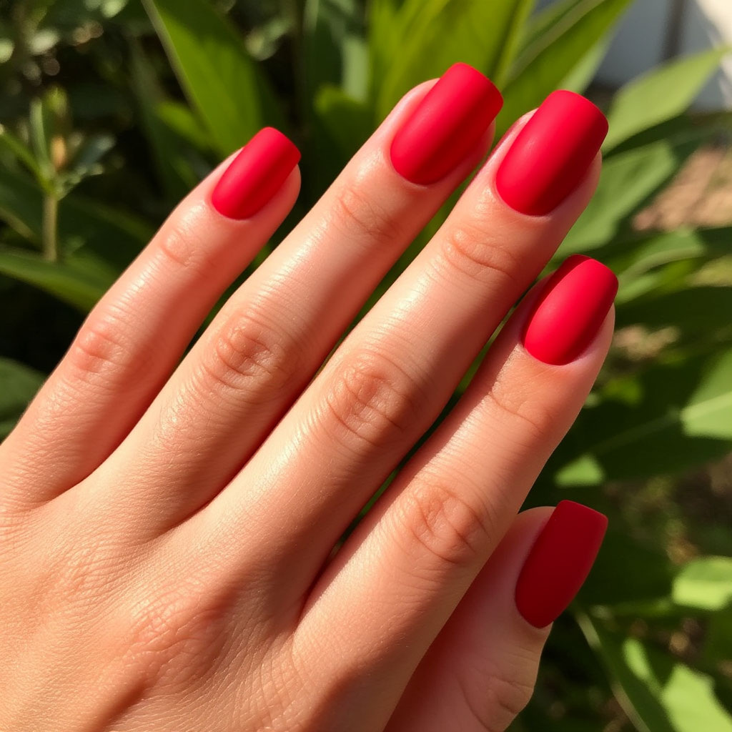 10 вариантов рубинового маникюра