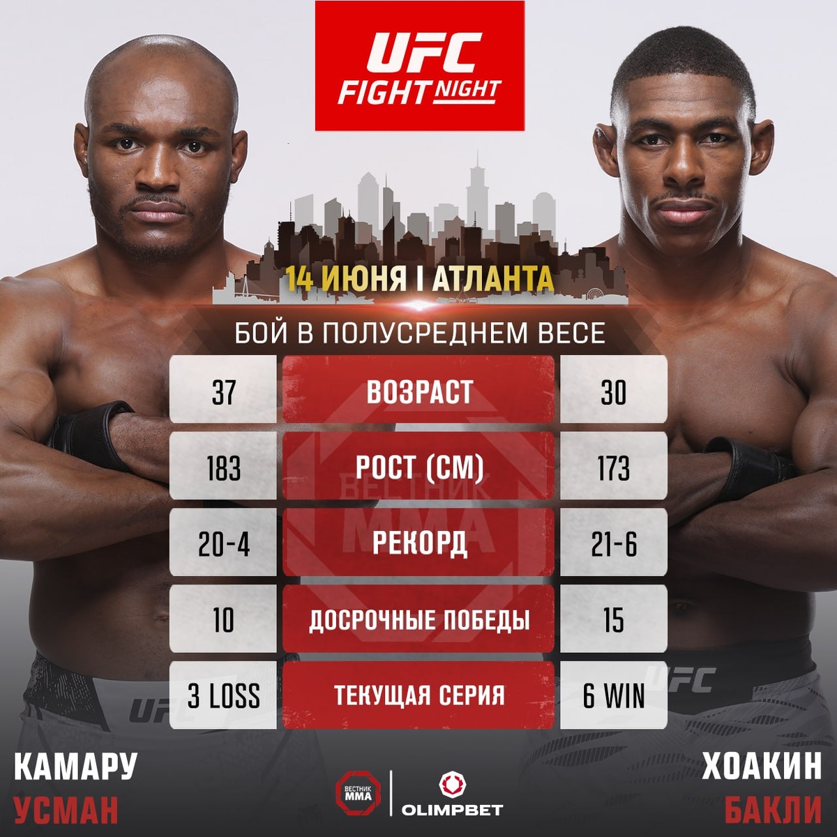 Камару Усмана vs Хоакина Бакли