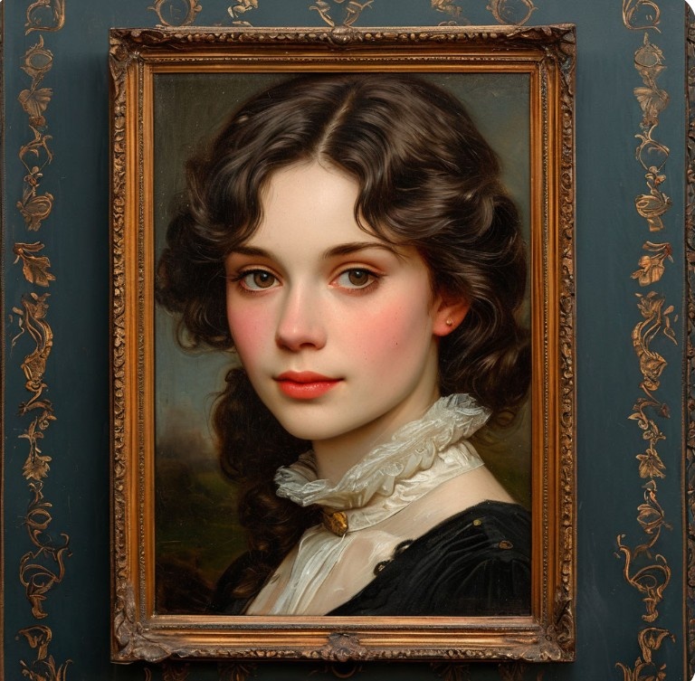 Изображение: нейросеть. Похищенная картина в заброшенном поместье.