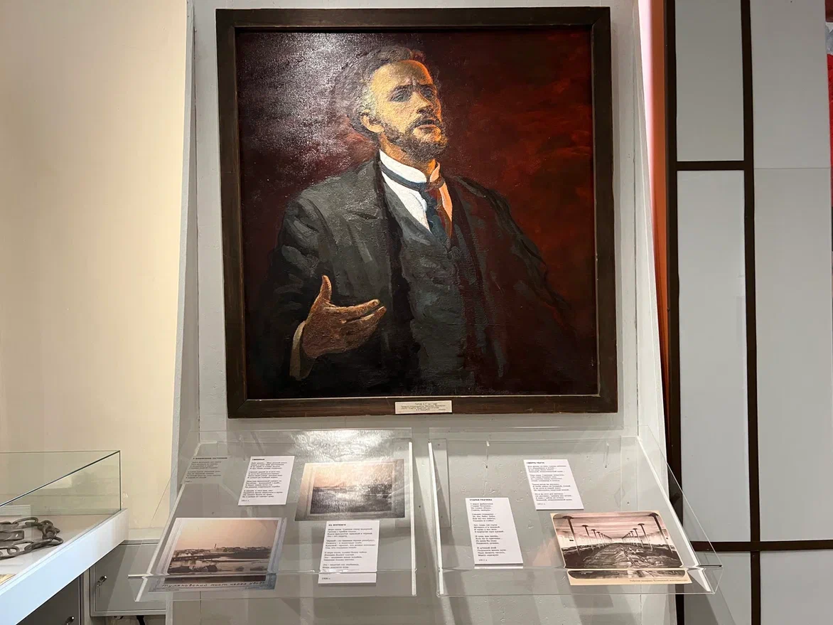 Портрет Авенира Ноздрина. Вид Дмитриевой слободы. Музей Первого Совета, Иваново. Фото автора