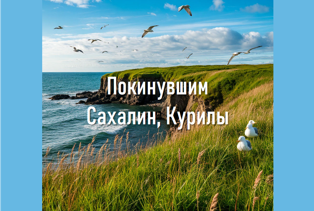 Иллюстрация к стихотворению Э.Мороза "Покинувшим Сахалин, Курилы"