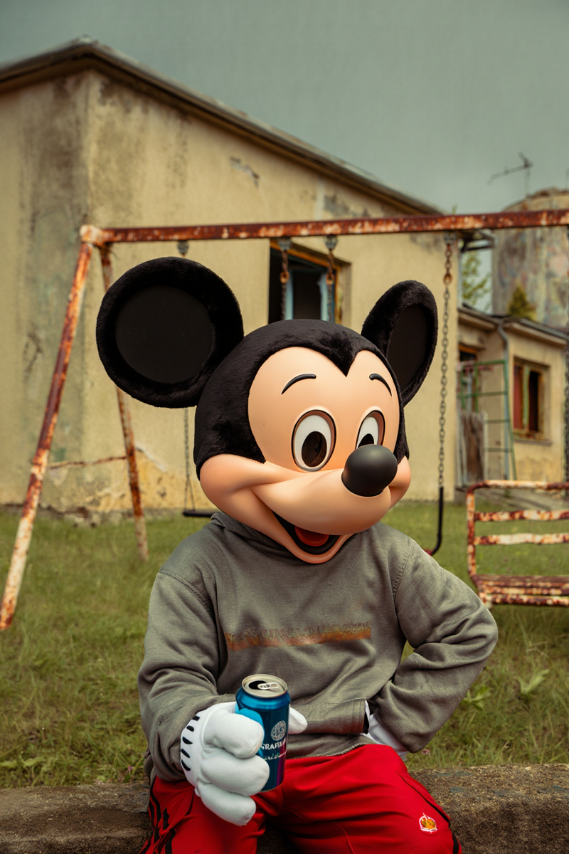 Маус во дворе