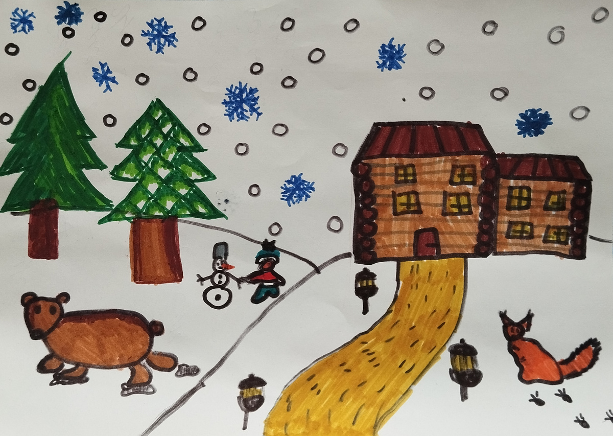 Рисовать в апреле зиму – это нормально)))