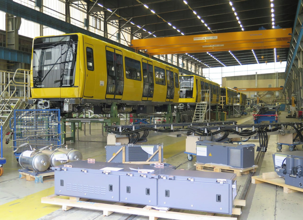 Производственный участок завода Stadler в Берлине. Источник: Marcel Manhart