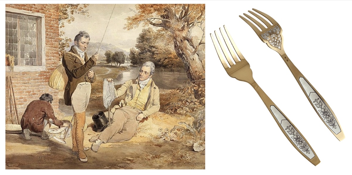 Джон Фредерик Льюис – Рыбалка акварель на бумаге