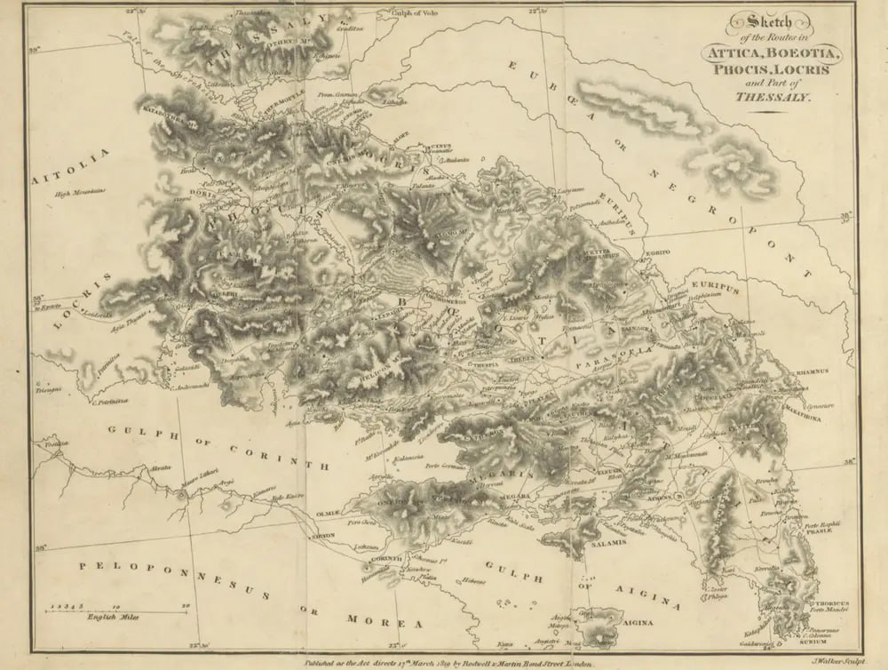 В качестве иллюстрации — старая карта Греции.